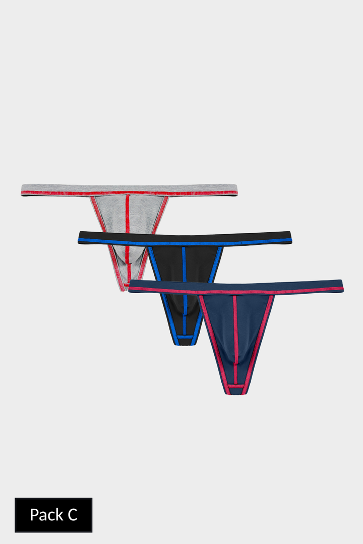 3 Pack ACCENT Thong