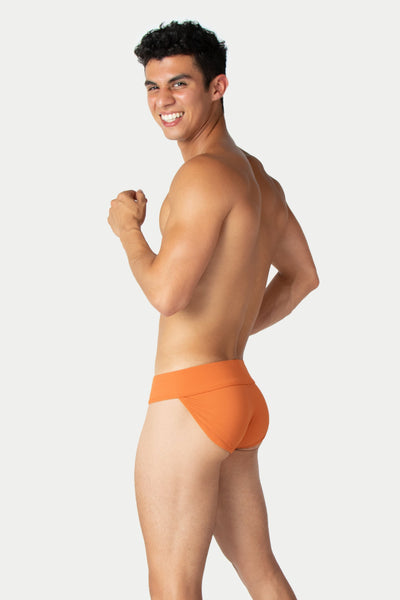 "Oops" THICK Swim Briefs - Burnt Orange