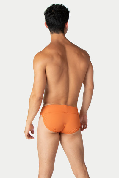 "Oops" THICK Swim Briefs - Burnt Orange