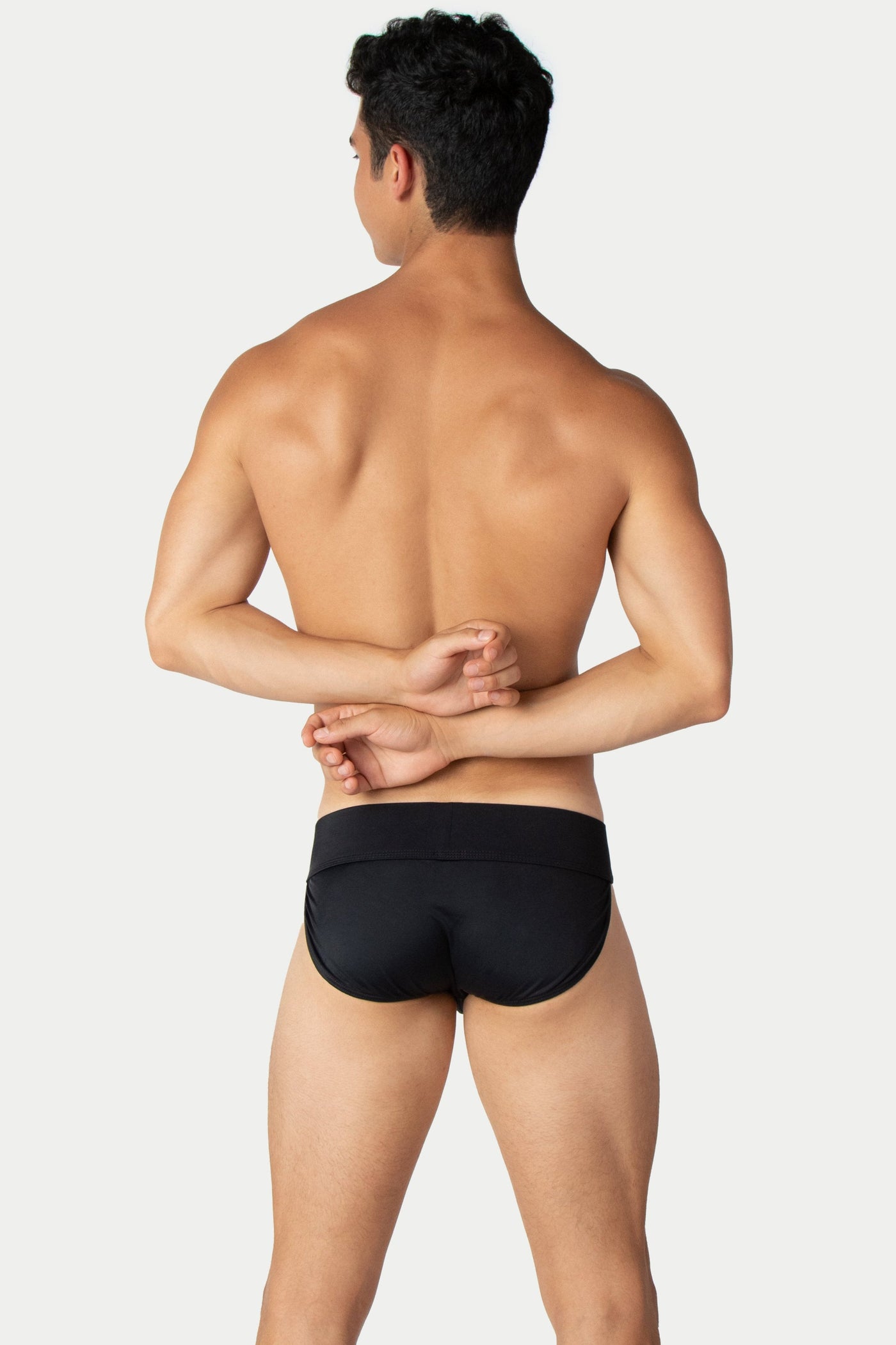 "Oops" THICK Swim Briefs - Black