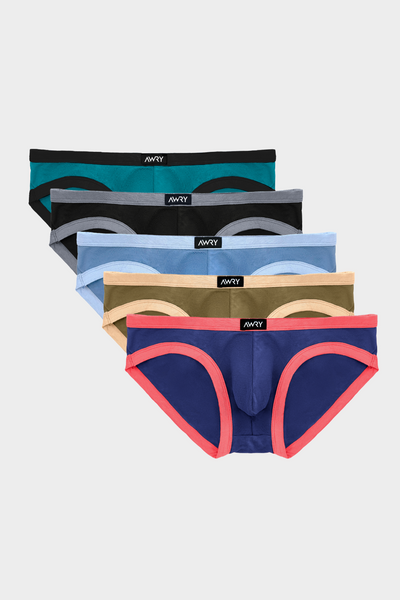 5 Pack CONTRAST Briefs