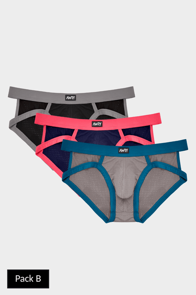 3 Pack AERO Strap Briefs - AWRY