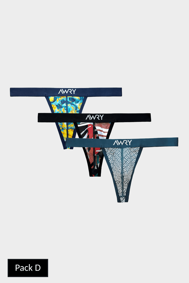 3 Pack CANVAS Thong - AWRY