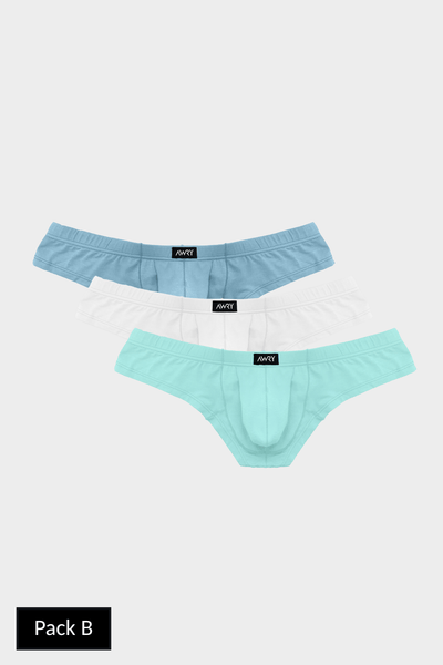 3 Pack CHEEKY Thong Briefs - AWRY