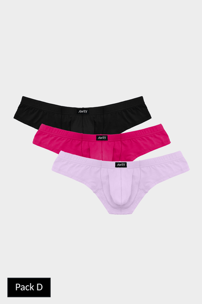 3 Pack CHEEKY Thong Briefs - AWRY