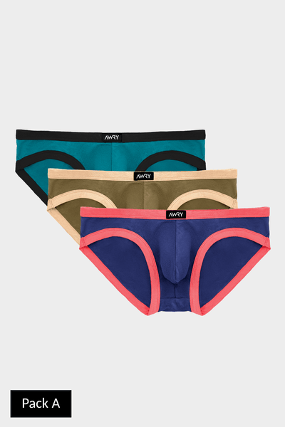 3 Pack CONTRAST Briefs - AWRY