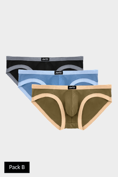 3 Pack CONTRAST Briefs - AWRY