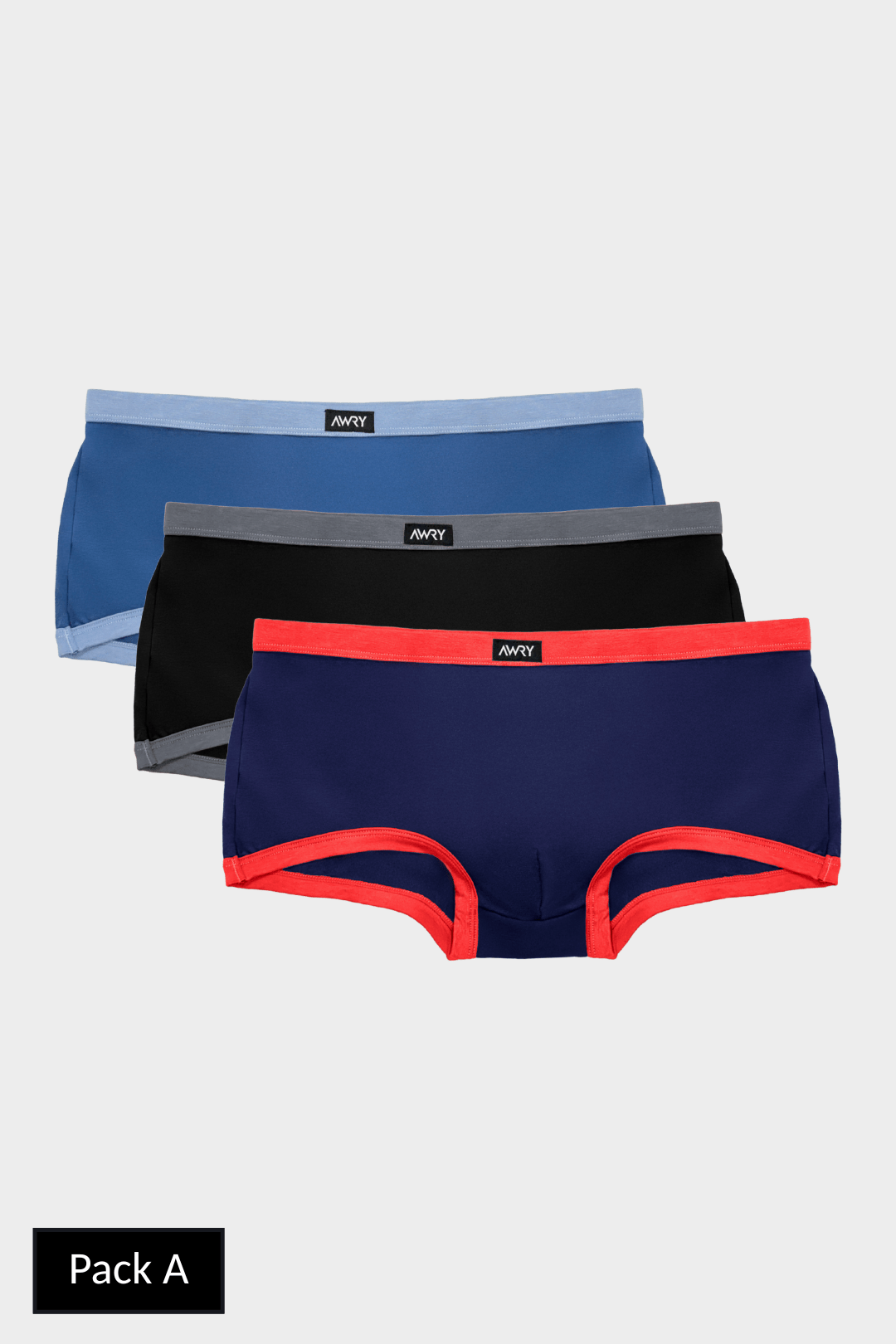 3 Pack CONTRAST Square Trunks - AWRY