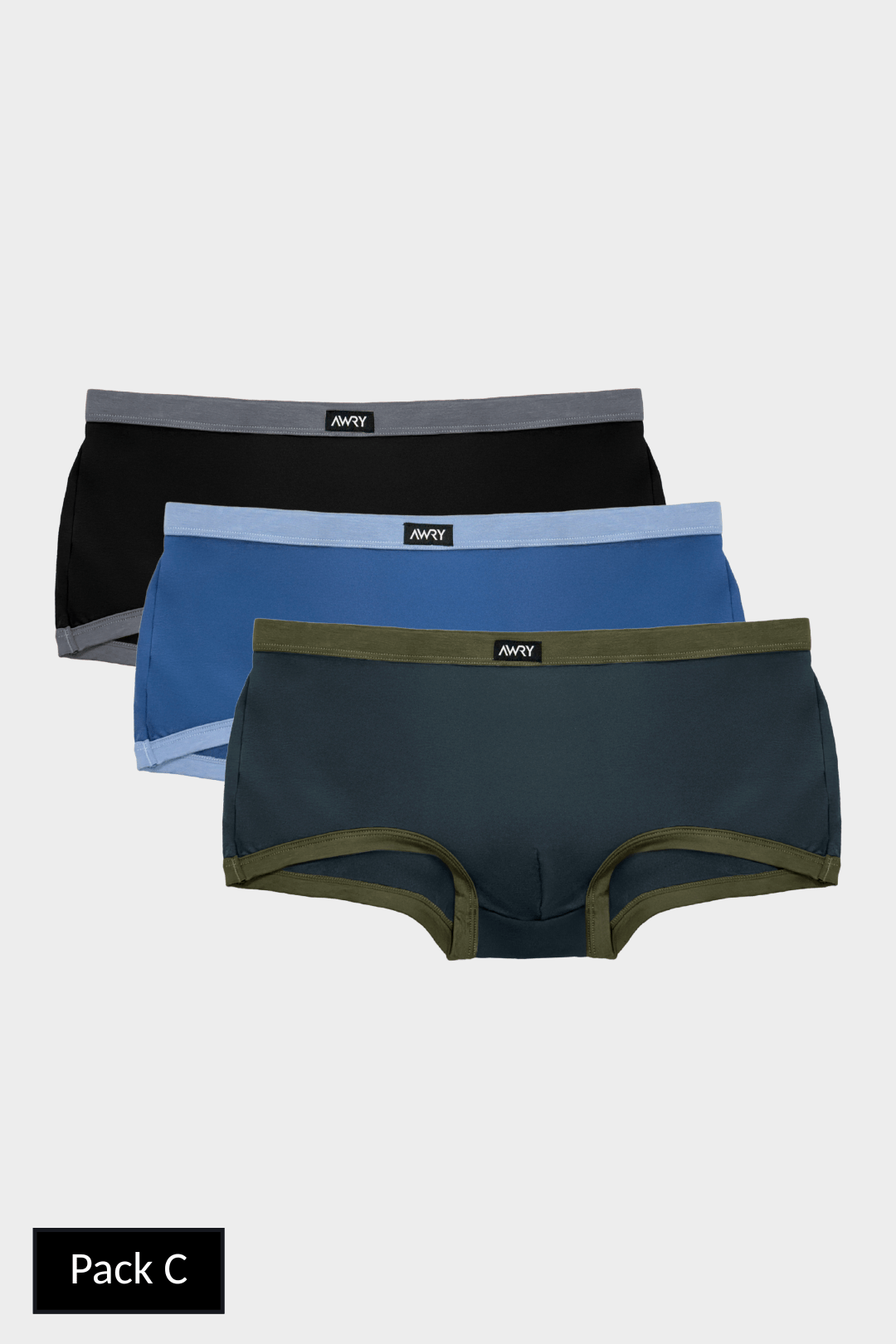 3 Pack CONTRAST Square Trunks - AWRY