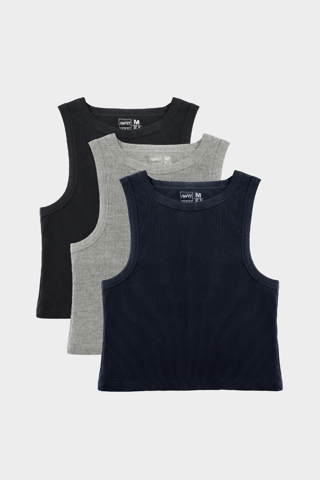 3 Pack RIBBED Crop Tank - AWRY