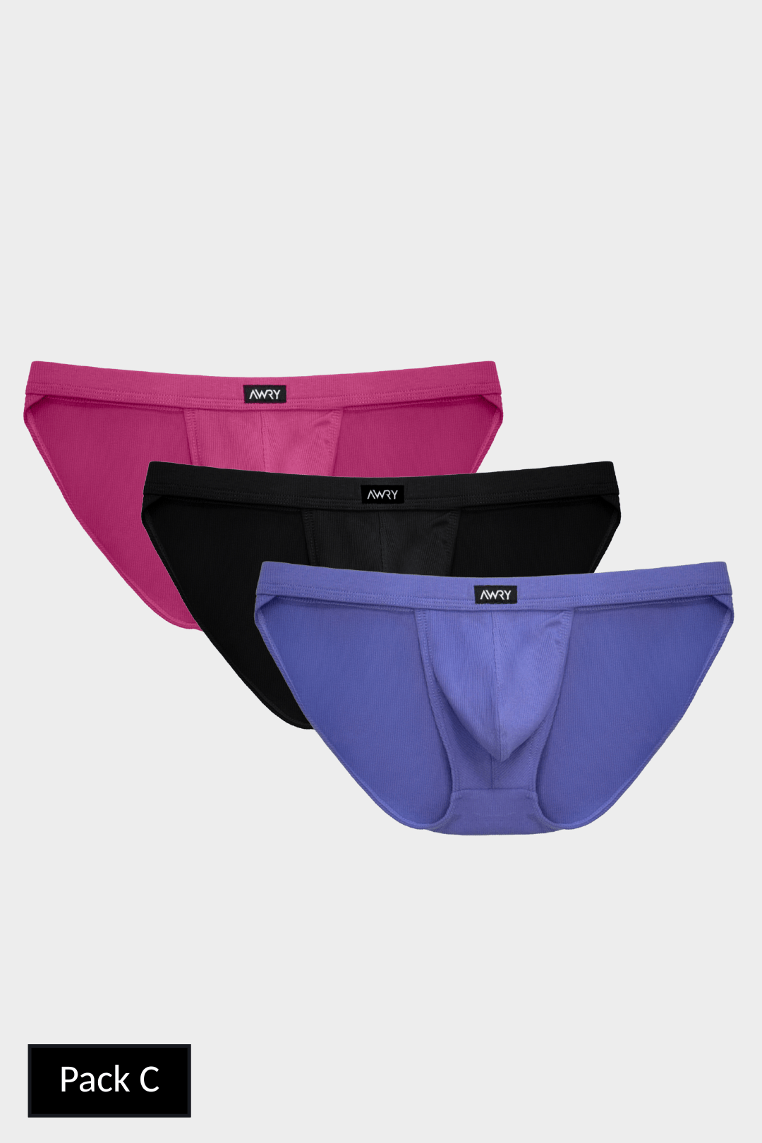 3 Pack RIBBED Tanga Briefs - AWRY