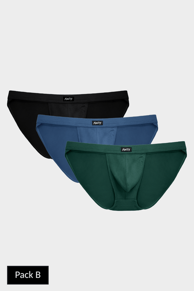 3 Pack RIBBED Tanga Briefs - AWRY