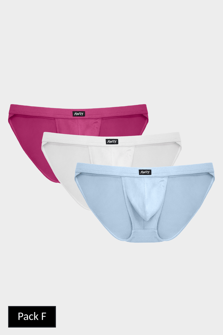 3 Pack RIBBED Tanga Briefs - AWRY
