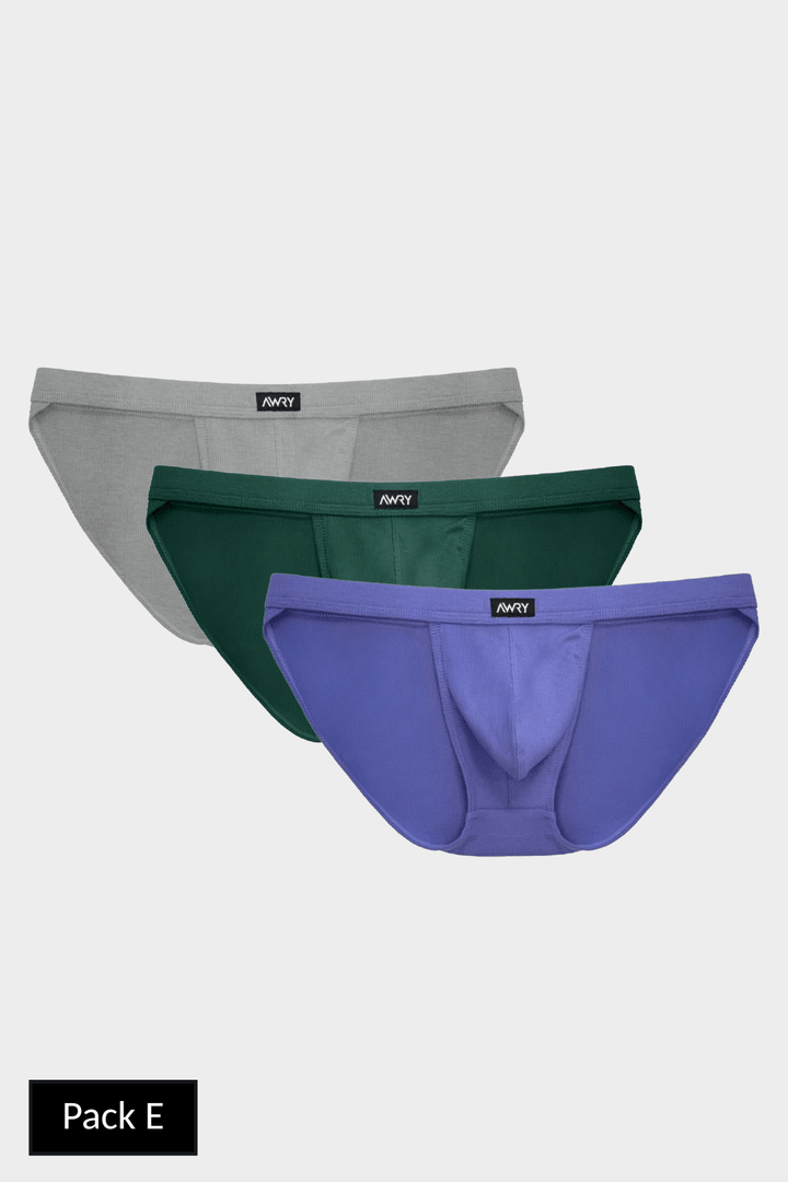 3 Pack RIBBED Tanga Briefs - AWRY