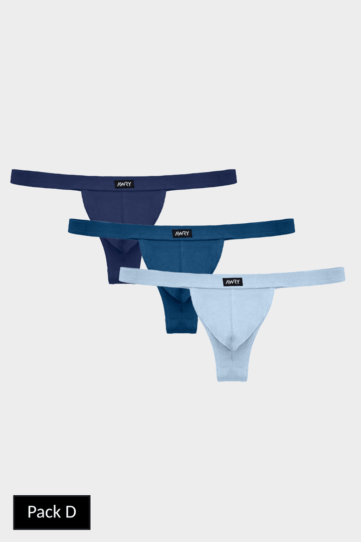 3 Pack RIBBED Thong - AWRY