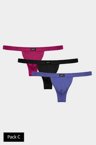 3 Pack RIBBED Thong - AWRY