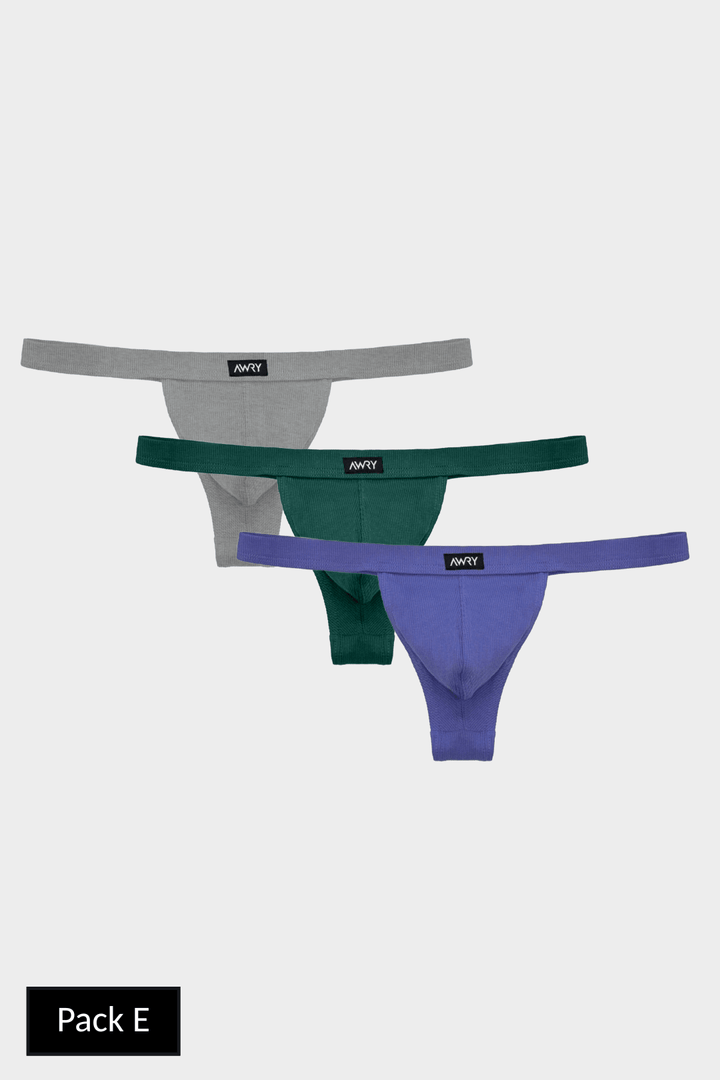3 Pack RIBBED Thong - AWRY