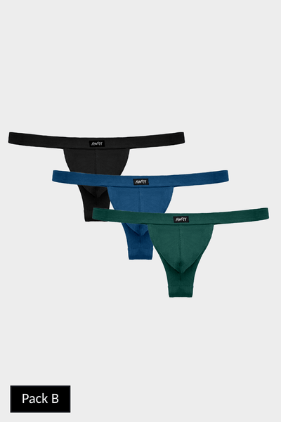 3 Pack RIBBED Thong - AWRY