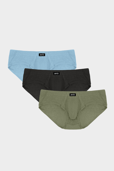 3 Pack TEXTURE Briefs - AWRY