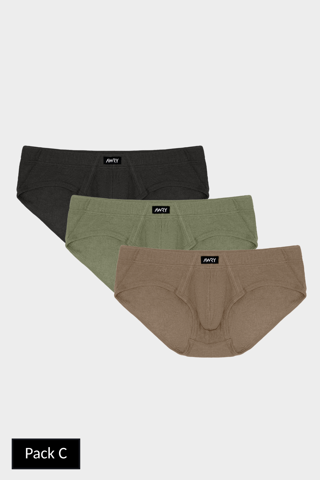 3 Pack TEXTURE Briefs - AWRY