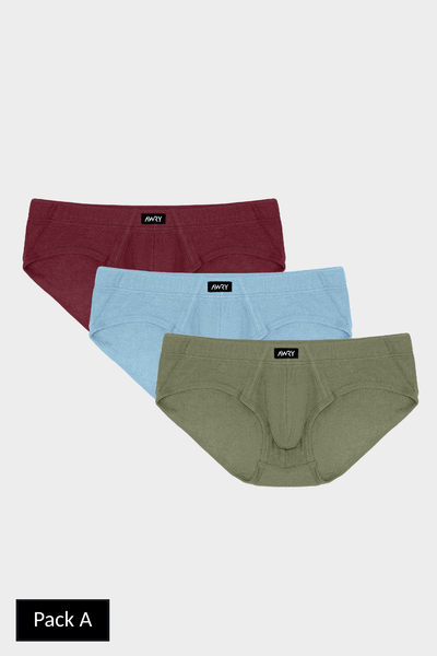 3 Pack TEXTURE Briefs - AWRY