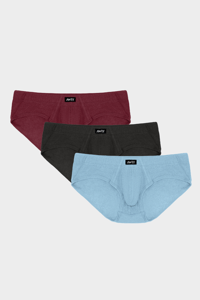 3 Pack TEXTURE Briefs - AWRY