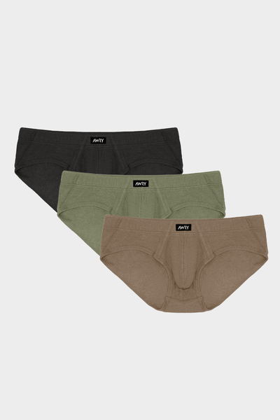 3 Pack TEXTURE Briefs - AWRY