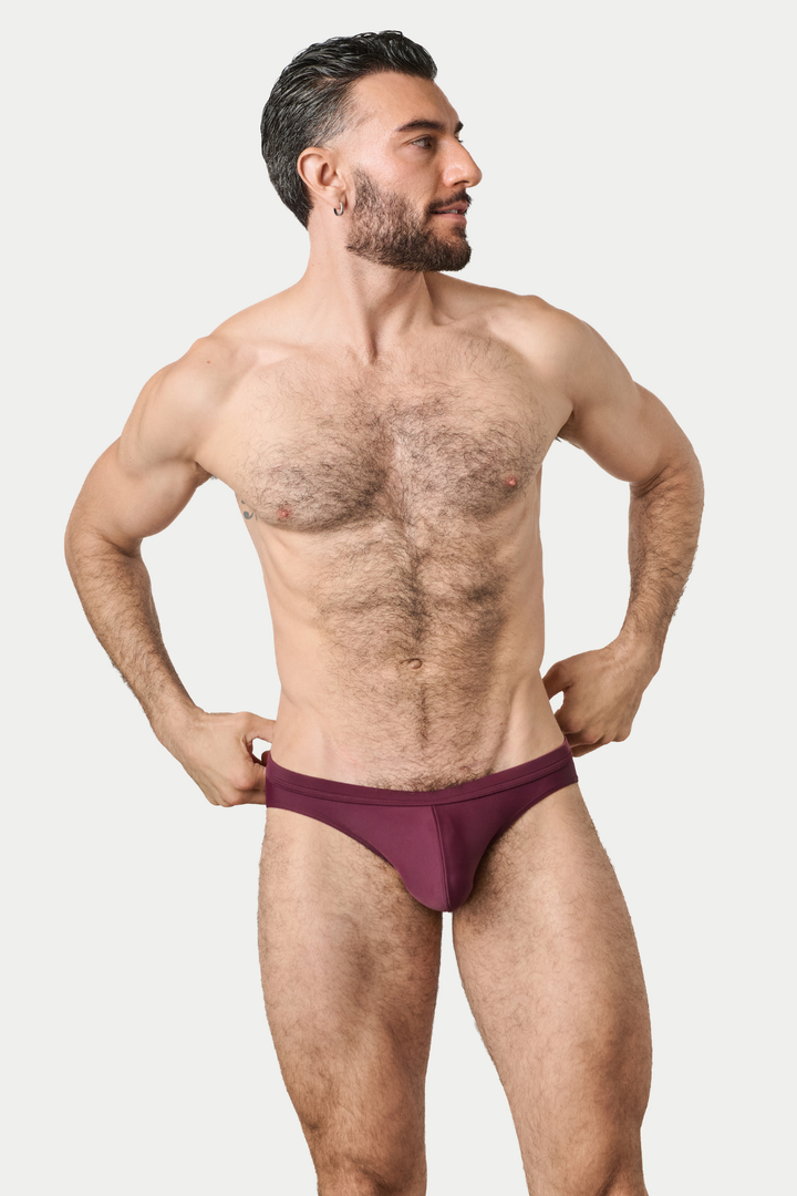 BARTON Contour Swim Brief - Burgundy
