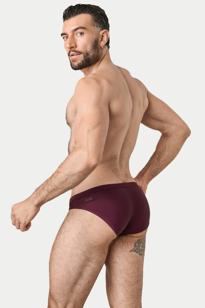 BARTON Contour Swim Brief - Burgundy