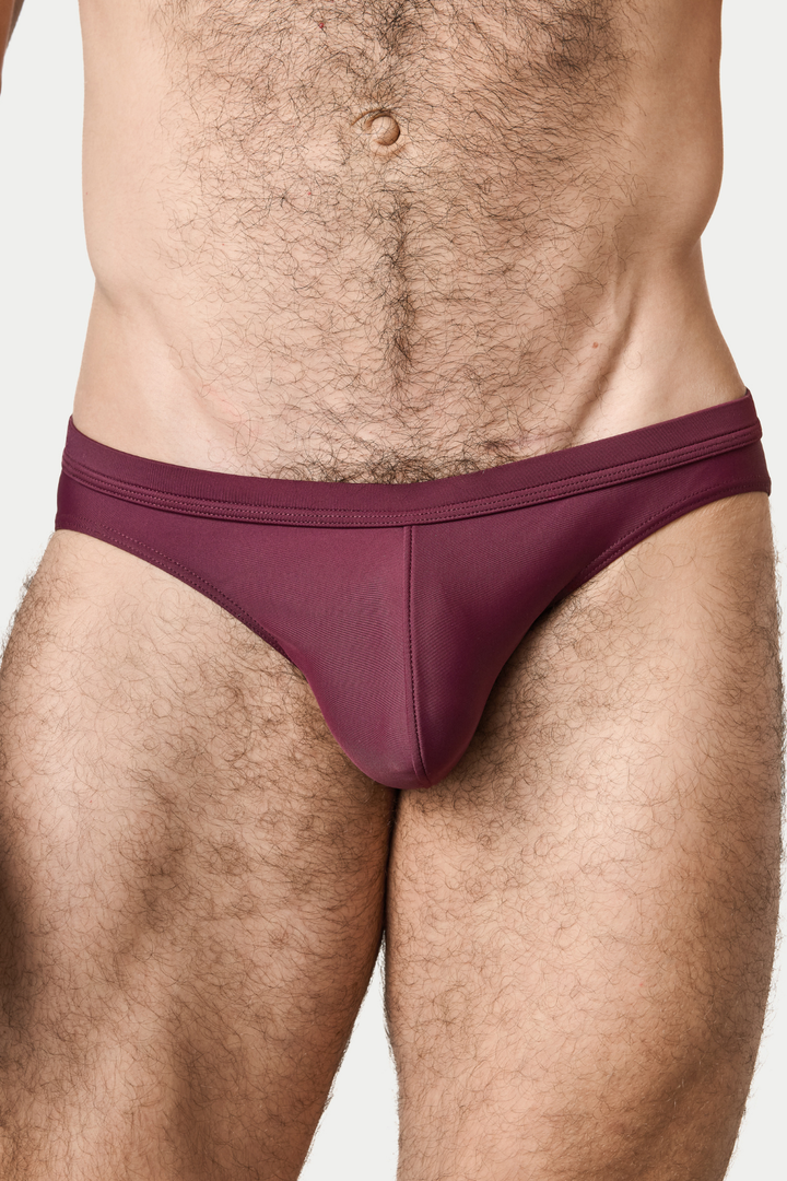 BARTON Contour Swim Brief - Burgundy