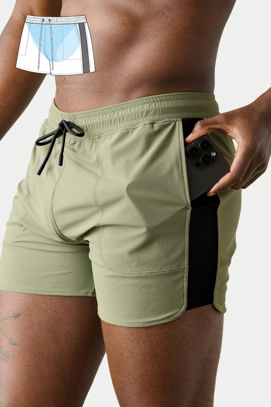 EDGE Shorts - Moss Green