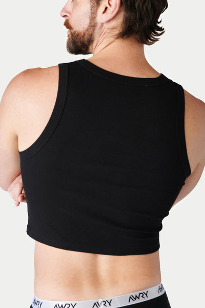 Ribbed Crop Tank - Black