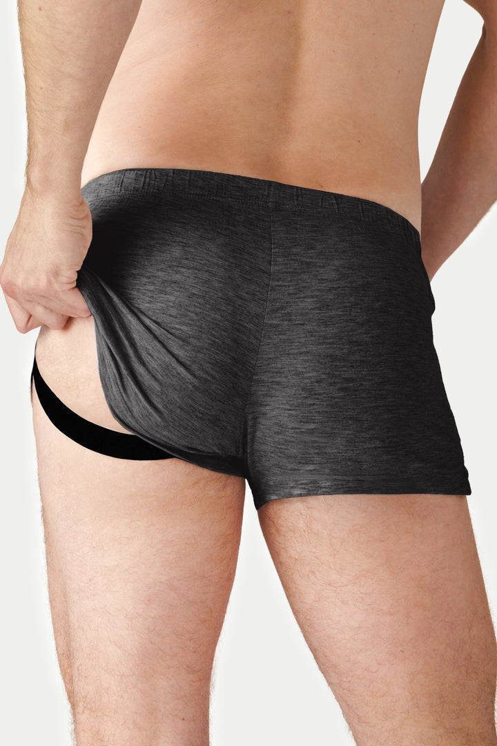FUSION Jock Boxers - Dark Heather Gray