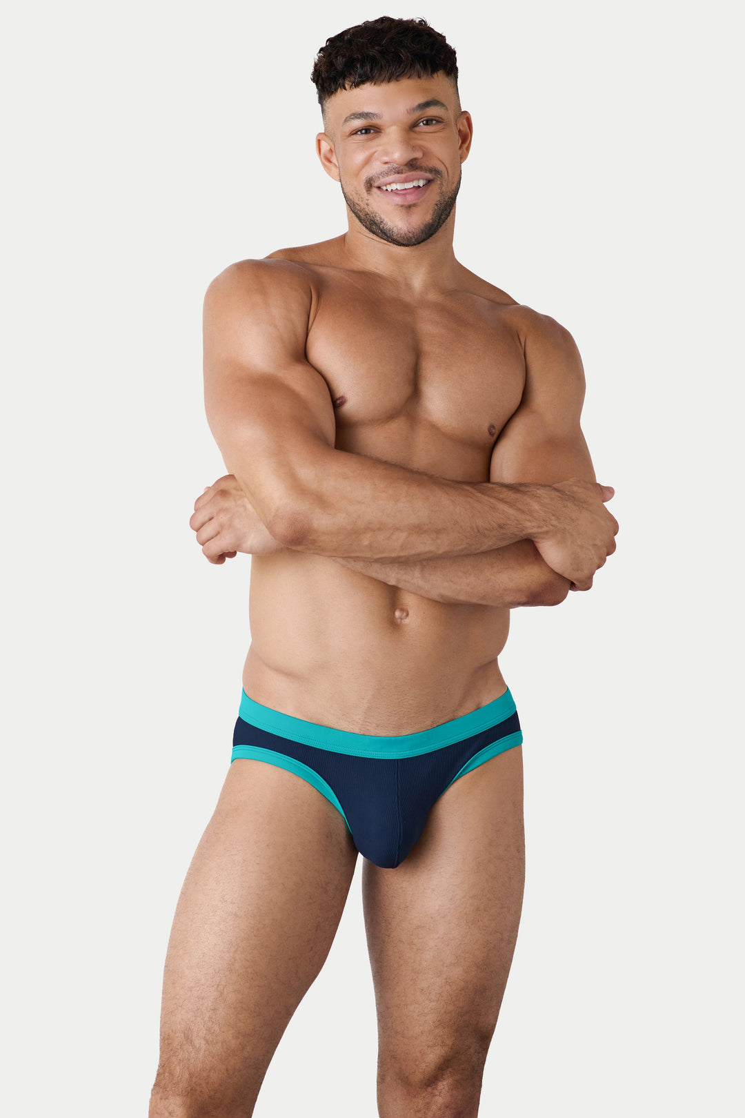 OASIS Contrast Swim Briefs - Navy &amp; Teal