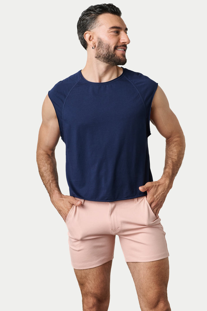 RAW Crop Tee V2 - Navy