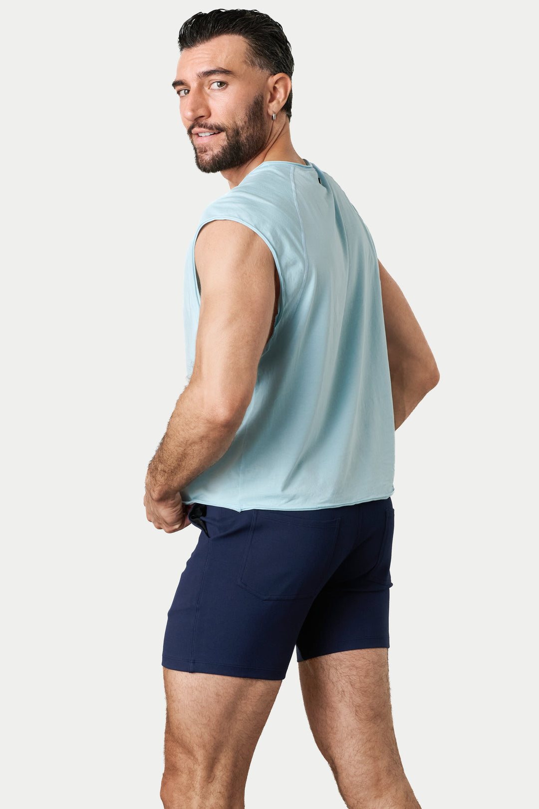 RAW Crop Tee V2 - Soft Blue
