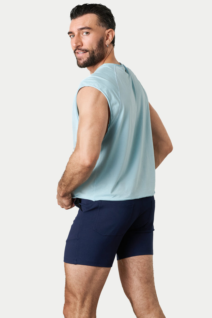 RAW Crop Tee V2 - Soft Blue
