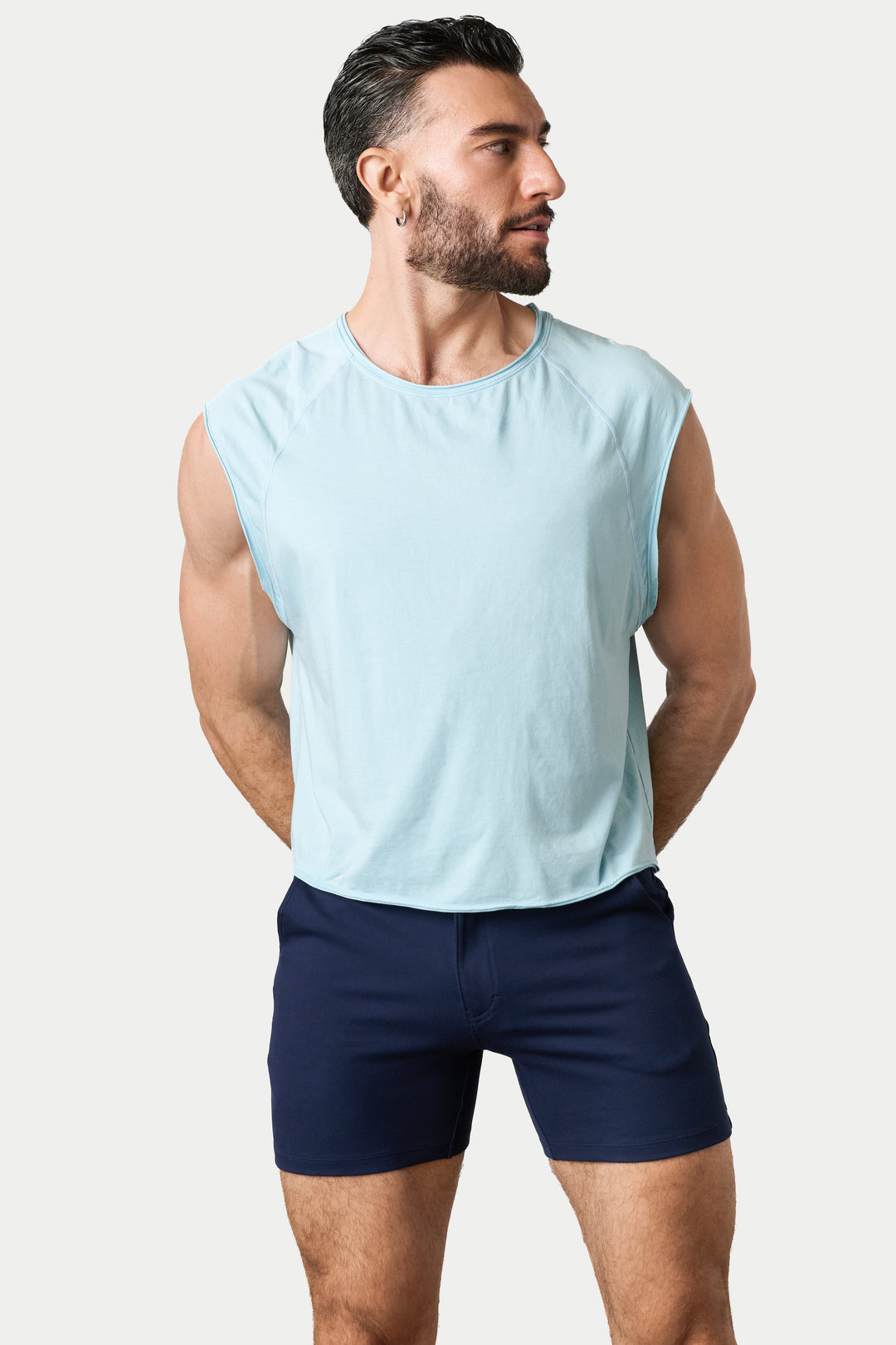 RAW Crop Tee V2 - Soft Blue