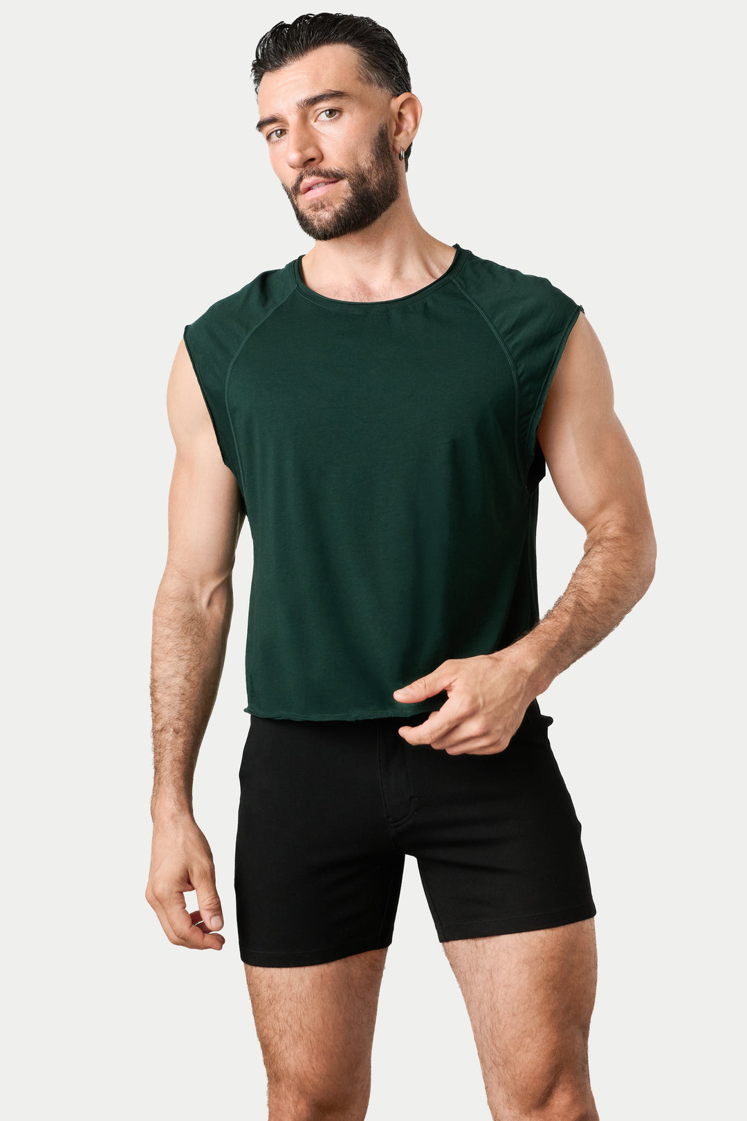 RAW Crop Tee V2 - Dark Green