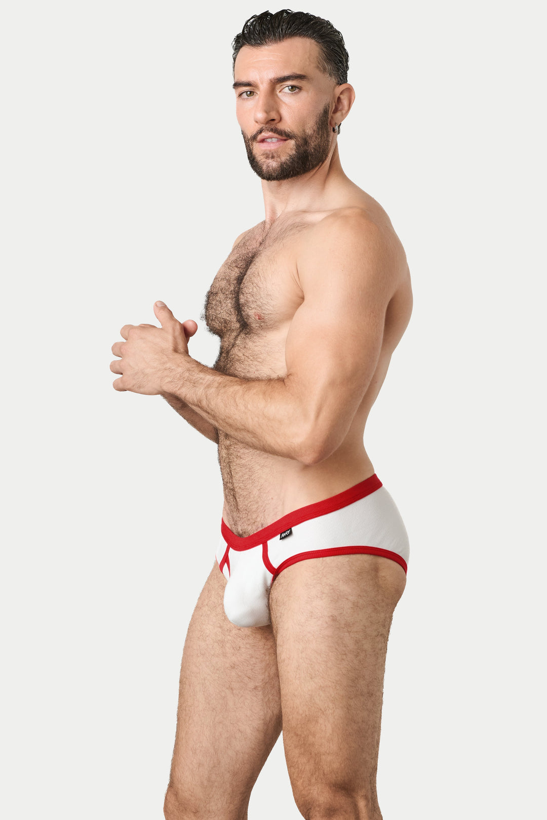 HERO Briefs - White with Red