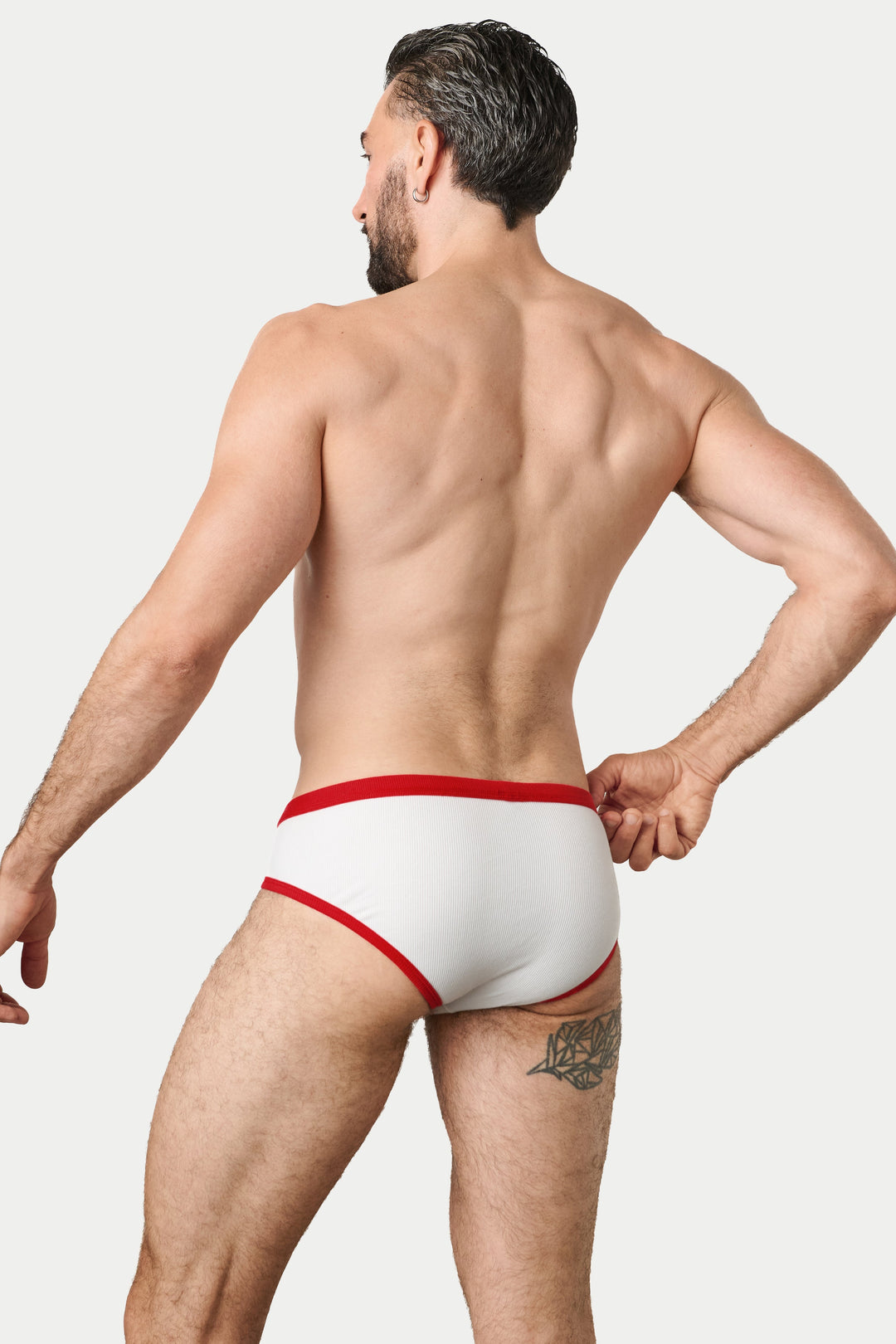 HERO Briefs - White with Red
