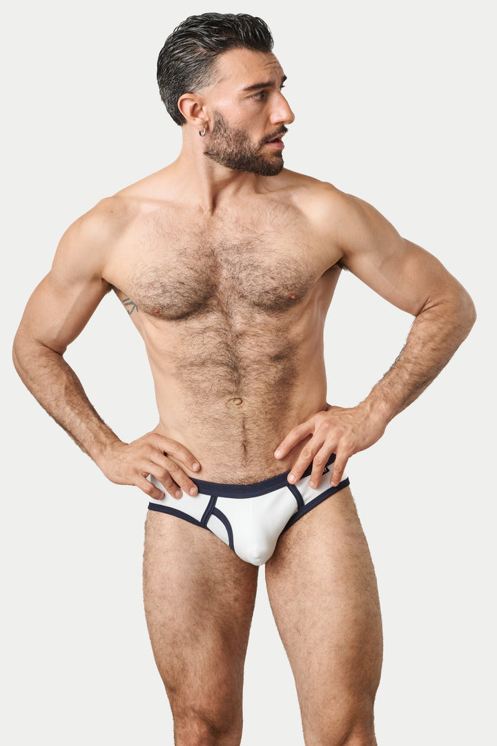 HERO Briefs - White with Navy