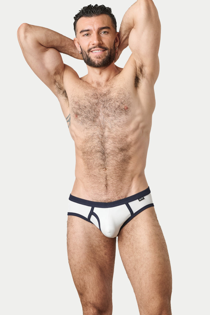 HERO Briefs - White with Navy