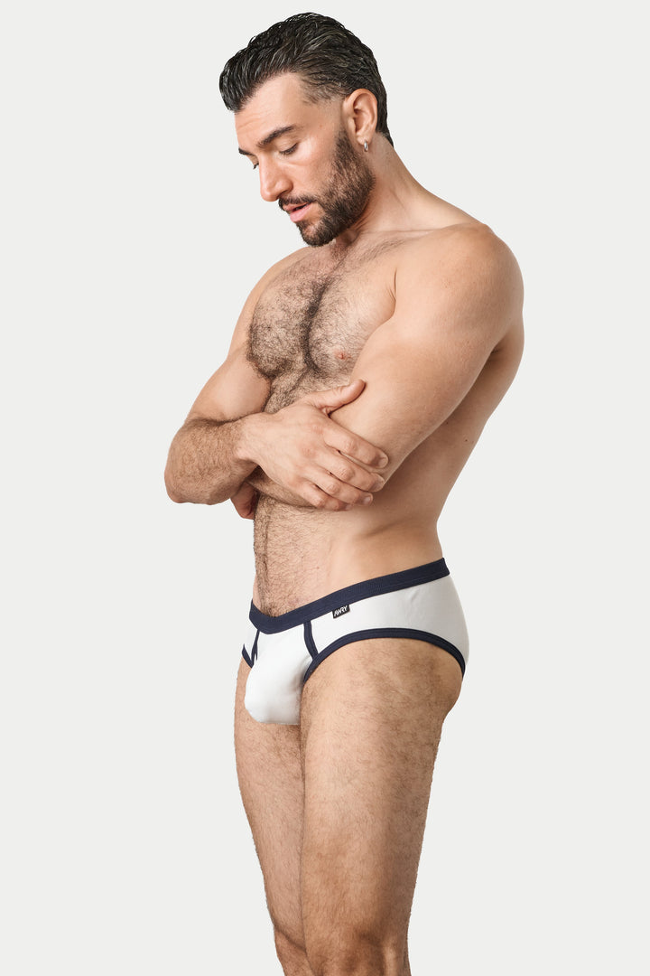 HERO Briefs - White with Navy