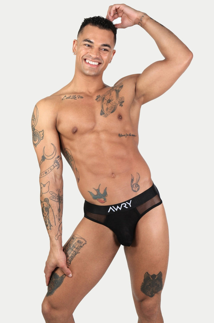 APOLLO Mesh Briefs - Black - AWRY