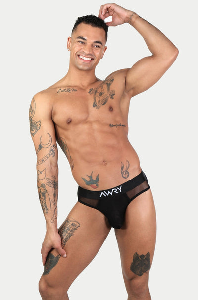 APOLLO Mesh Briefs - Black - AWRY