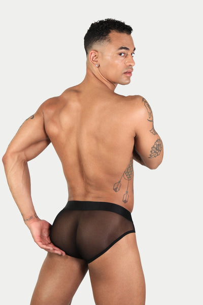 APOLLO Mesh Briefs - Black - AWRY