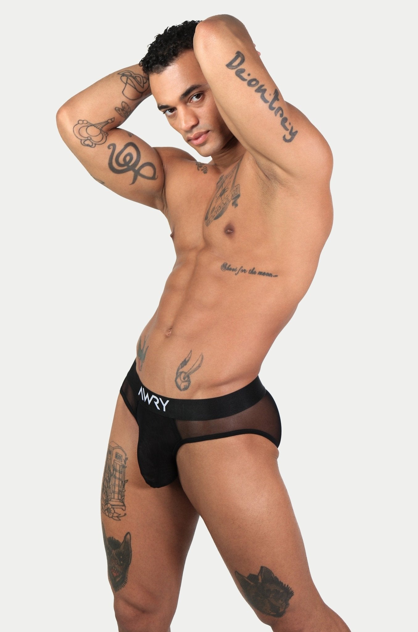 APOLLO Mesh Briefs - Black - AWRY