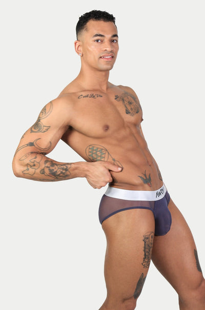 APOLLO Mesh Briefs - Smoke - AWRY