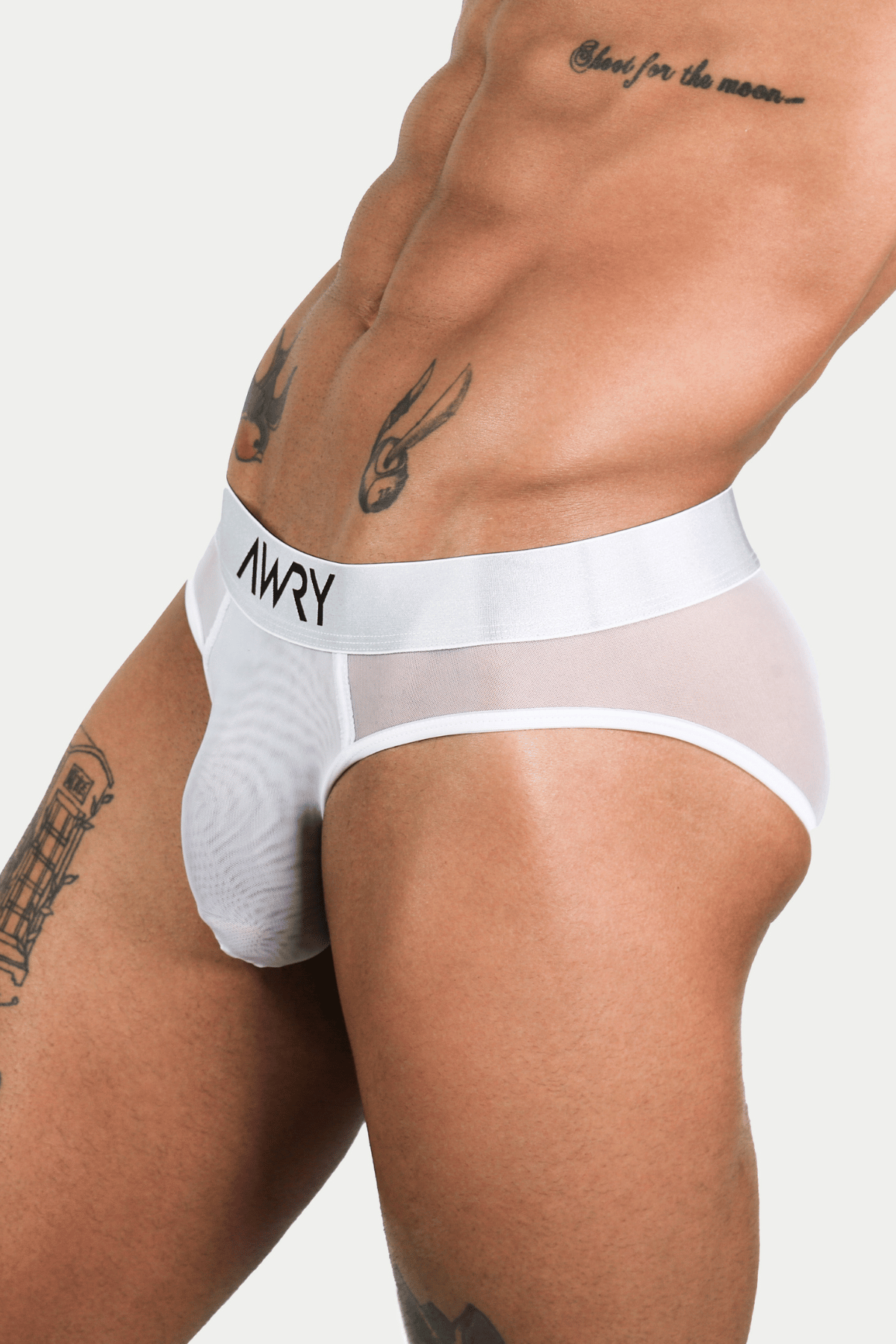 APOLLO Mesh Briefs - White - AWRY